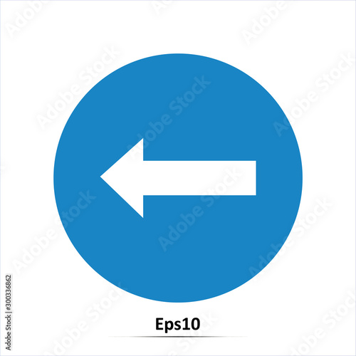Free Download Road sign. Left arrow. Vector Illustration - GFXLoad