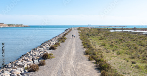 River Llobregat delta river mouth  Barcelona  Spain