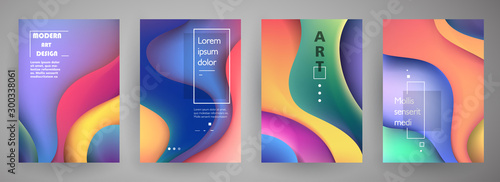 Liquid color background design. A4 format. Futuristic design posters