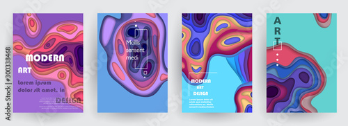 Liquid color background design. A4 format. Futuristic design posters