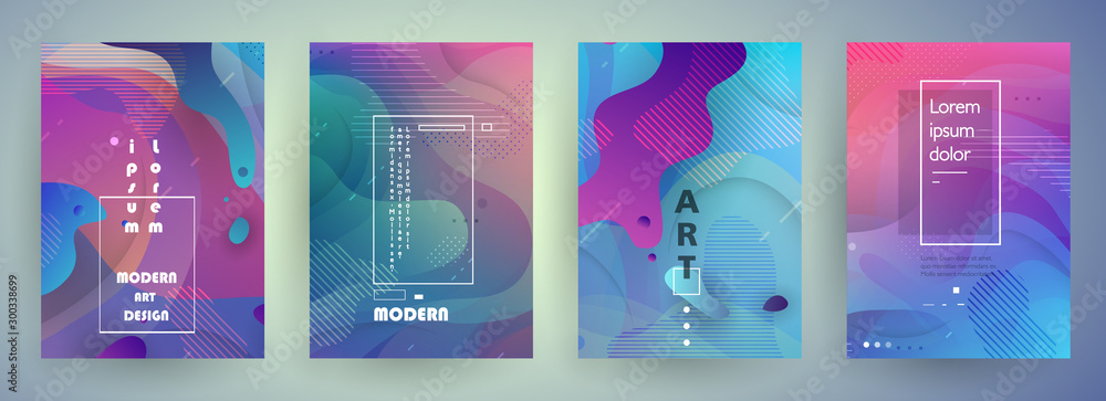 Liquid color background design. A4 format. Futuristic design posters - obrazy, fototapety, plakaty 