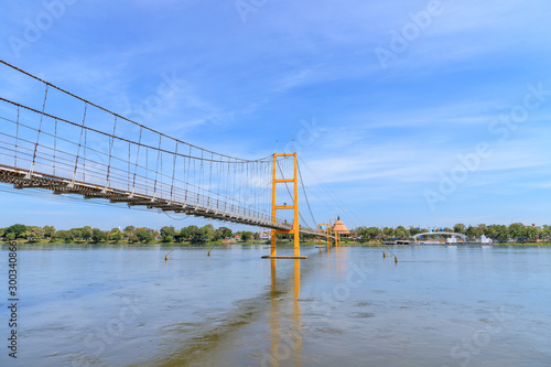 Bangkok Bicentennial Bridge over Ping river at Tak province, Thailand photo