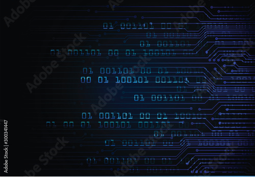 Blue cyber circuit future technology concept background