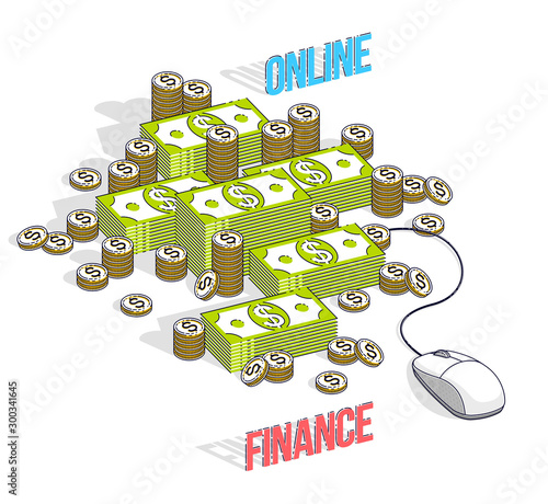 Online finance concept, web...