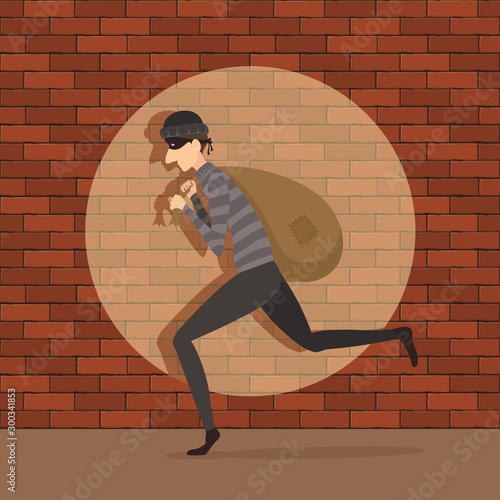 Thief Runs Away with a Sack