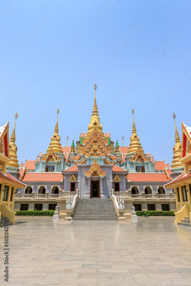 Phra Mahathat Chedi Phakdee Prakat Pagoda on top of mountain at Baan Grood, Prachuap Khiri Khan, Thailand