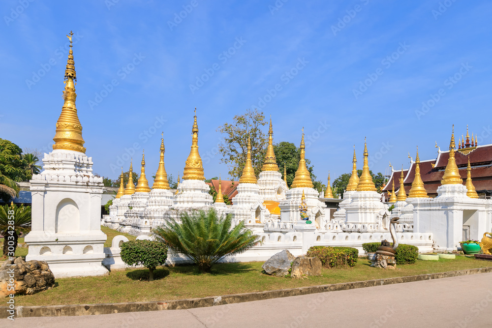 Wat Phra Chedi Sao Lang or twenty pagodas temple at Lampang, Thailand