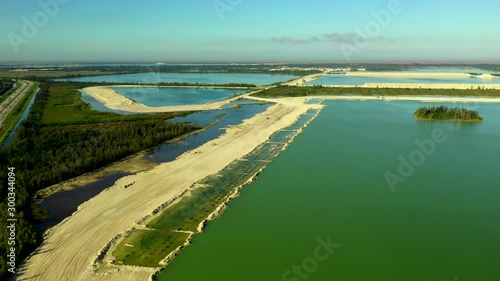 Wallpaper Mural Aerial video of a quarry pond Miami Dade Florida Torontodigital.ca