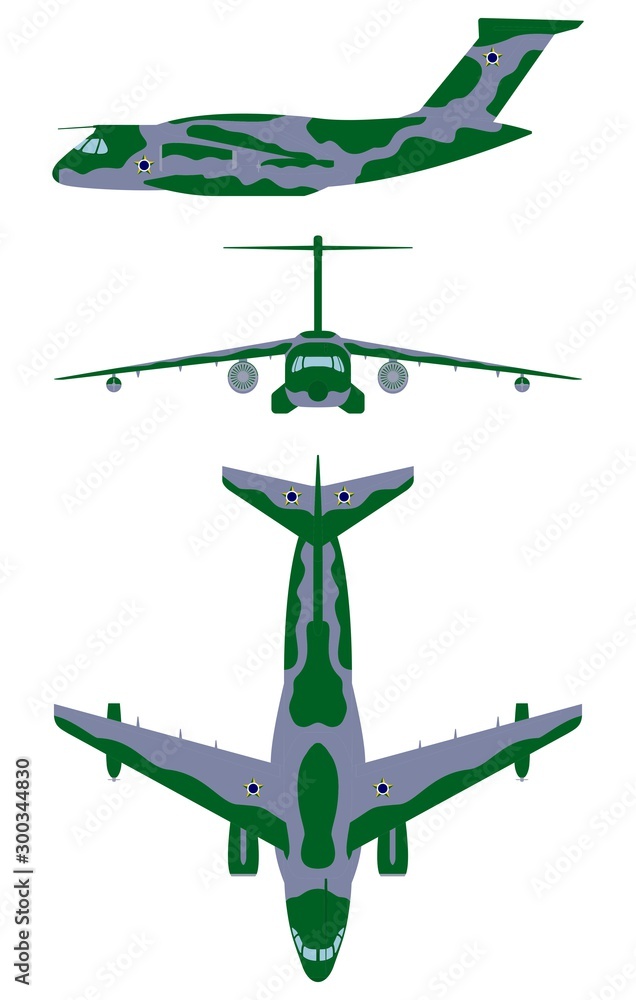 maravilloso licencia erupción Brazilian military aircraft. Camouflage painting. vector de Stock | Adobe  Stock