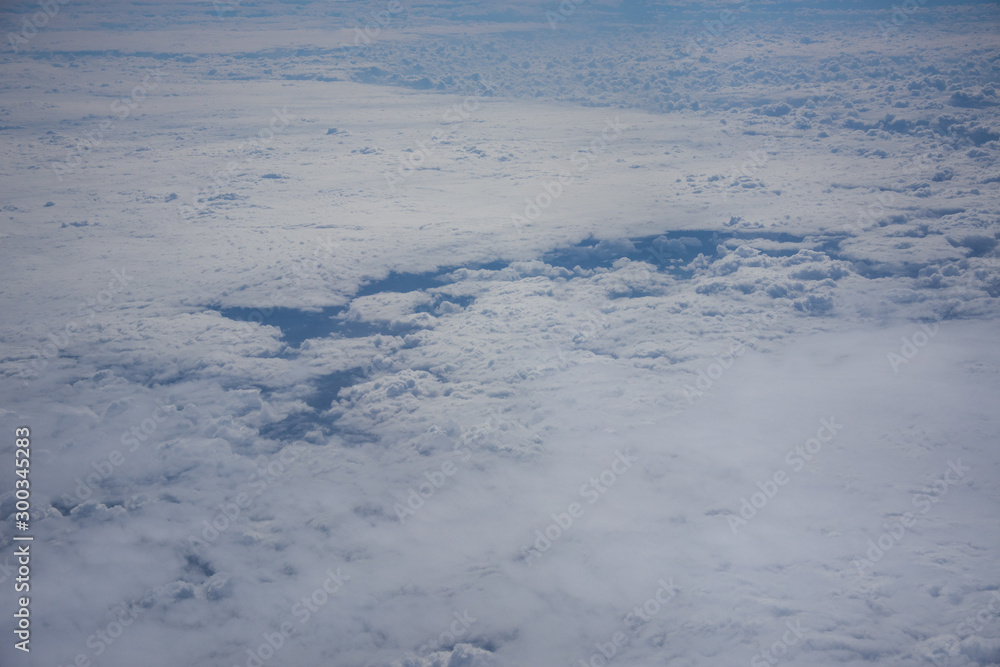 Aerial view of clouds from the sky