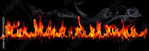 Hot fire flames