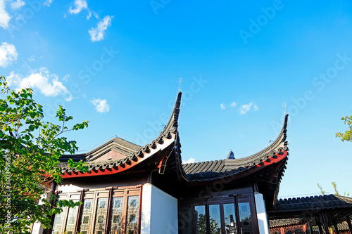 Chinese traditional style of the ancient building eaves