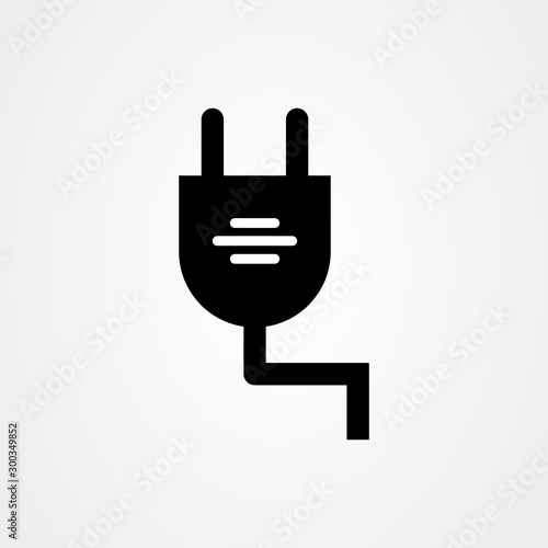 Electric plug icon vector design.