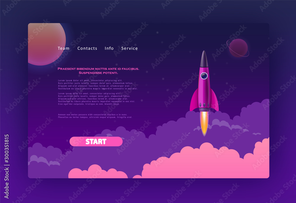 Obraz premium Landing page for a website