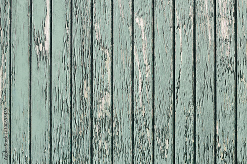 Arrière-plan vieux mur vert en bois, texture de peinture écaillée