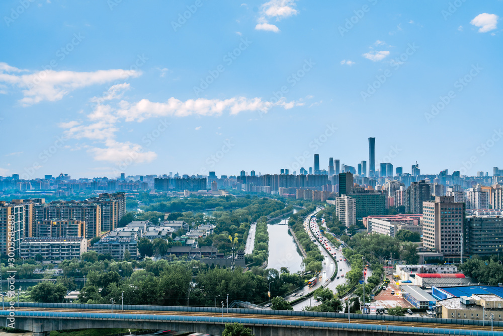 Daytime scenery of CBD skyline in Beijing, China