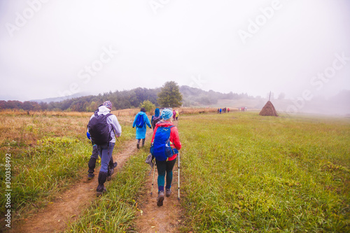 Healthy Lifestyle People Hiking In Nature © mitarart