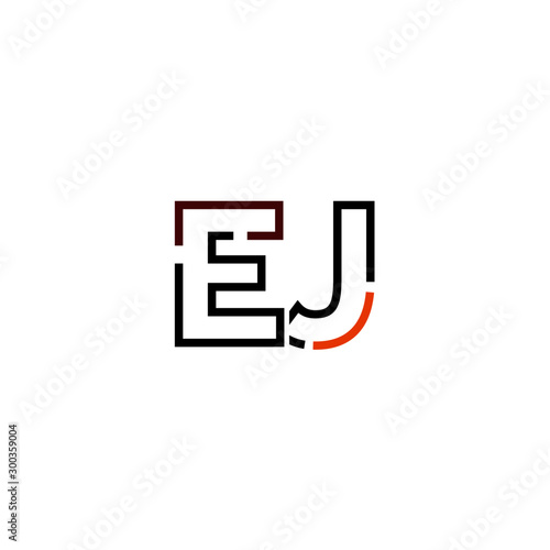 Letter EJ logo icon design template elements