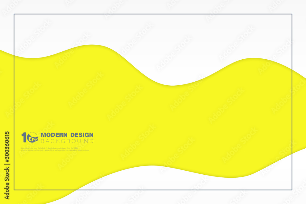 Obraz premium Abstract yellow and white paper cut of minimal design background. illustration vector eps10