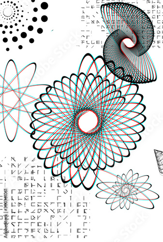 science wallpaper graphic design illustration for background