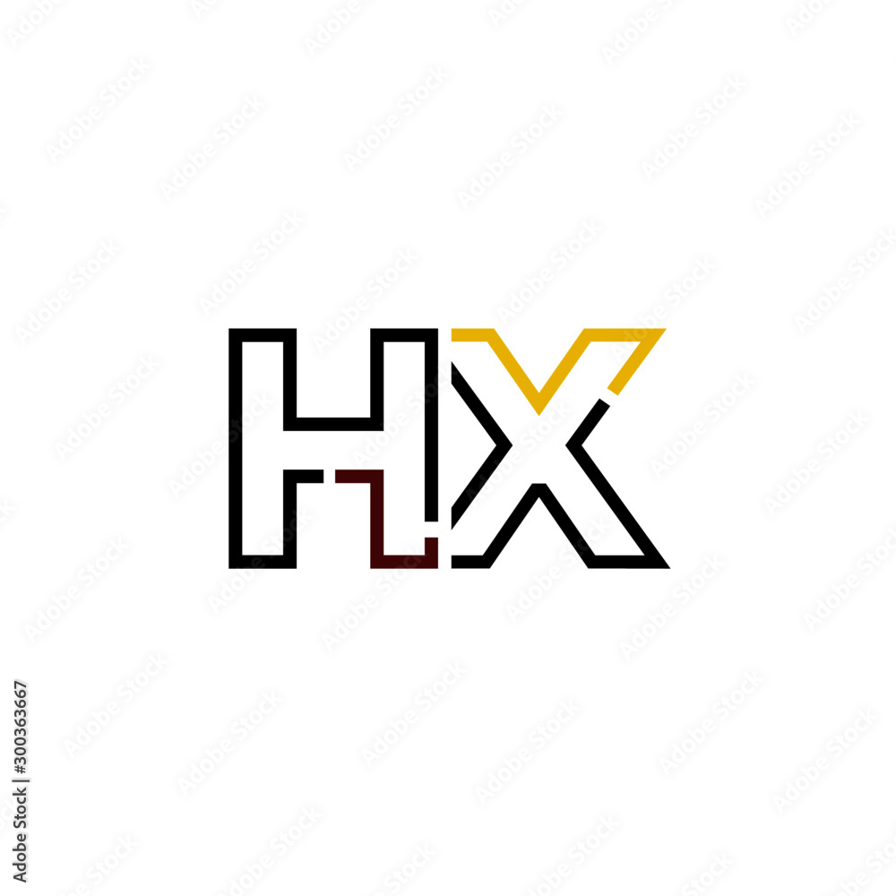 Letter HX logo icon design template elements Letter HX logo icon design template elements