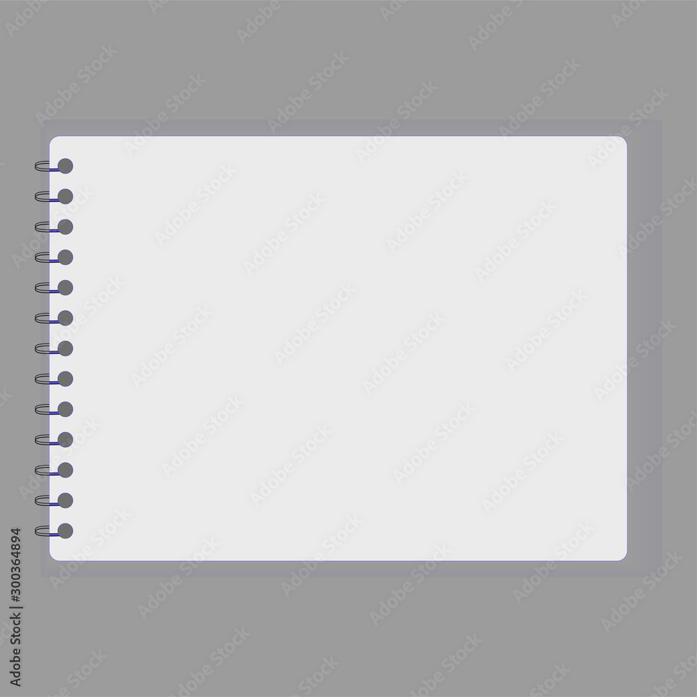 Realistic notebook or notepad with binder. Memo note pad or diary paper page templates. Vector illustration Realistic notebook or notepad with binder. Memo note pad or diary paper page templates. Vector illustration