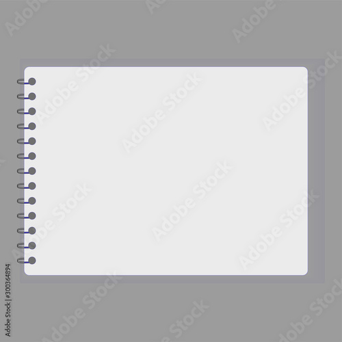 Realistic notebook or notepad with binder. Memo note pad or diary paper page templates. Vector illustration