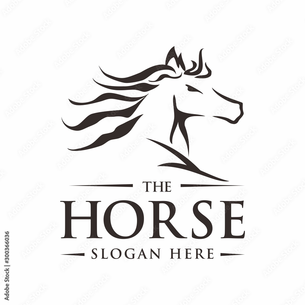 Fototapeta Horse logo design template vector illustration