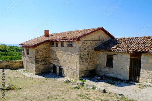 Old stone building in the cave town of Chufut-Kale, Crimea.