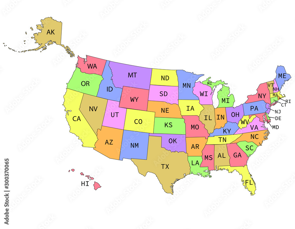 Bản đồ Mỹ đa màu sắc với các tiểu bang (Multi-color map of USA with states): Với bản đồ Mỹ đa màu sắc và các tiểu bang thể hiện rõ ràng, bạn sẽ dễ dàng nhận ra sự phân bố địa lý của các khu vực và cảm nhận về văn hoá đặc trưng của từng bang. Hãy cùng đắm chìm trong những hình ảnh đẹp của Mỹ.
