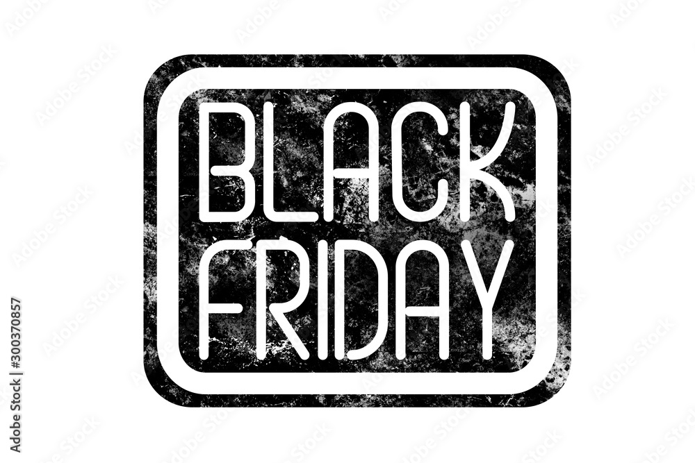 plate on a white background Black Friday. Stamp. plate on a white background Black Friday. Stamp.
