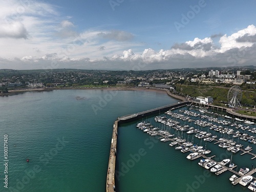 Beautiful views of Cornwall. Drone footage. England.