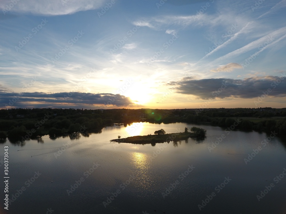 Fototapeta premium Beautiful parks. United Kingdom. Drone footage.