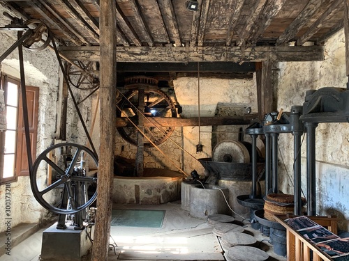 interior of an old olive oil factory