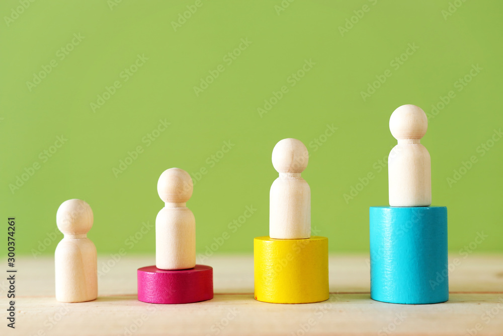 Business concept pf leadership and standing out of the crowd, building a team and manager. Business concept pf leadership and standing out of the crowd, building a team and manager.