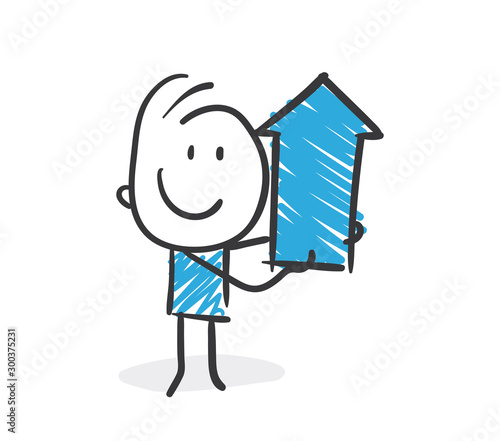 Stickman Blue: Arrow Up. (Nr. 197)	