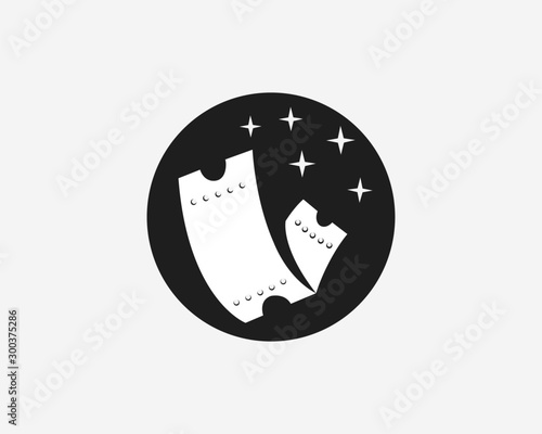 Ticket Logo Template Design Vector Illustration With White Background