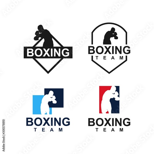 boxing logo template. Sport design creative vector