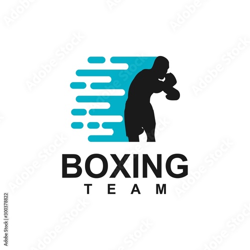 boxing logo template. Sport design creative vector