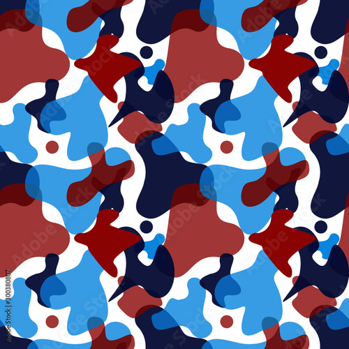 Pattern abstract blue red vector illustration