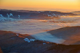 Sunrise from the summit in winter