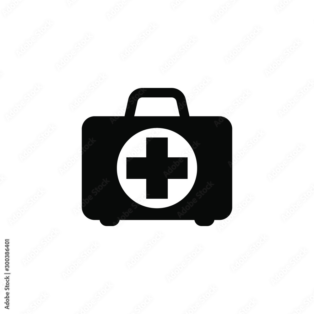 First aid box icon, medical briefcase icon vector isolated First aid box icon, medical briefcase icon vector isolated