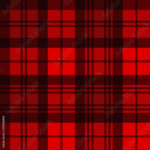 Red Tartan Plaid Seamless Vector Pattern. Christmas Background. Cozy Winter Blanket. Traditional Scottish Woven Fabric. Lumberjack Shirt Flannel Textile.