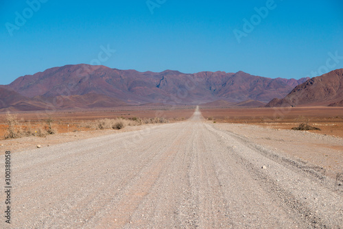 gravel road in Namibia