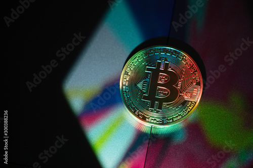 Close up of bitcoin