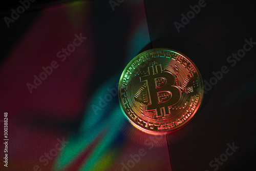 Close up of bitcoin