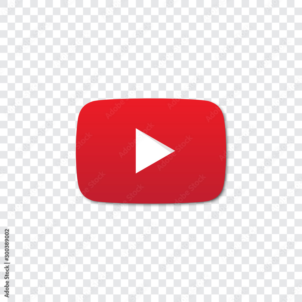 Youtube logo on a transparent background Stock Vector | Adobe Stock