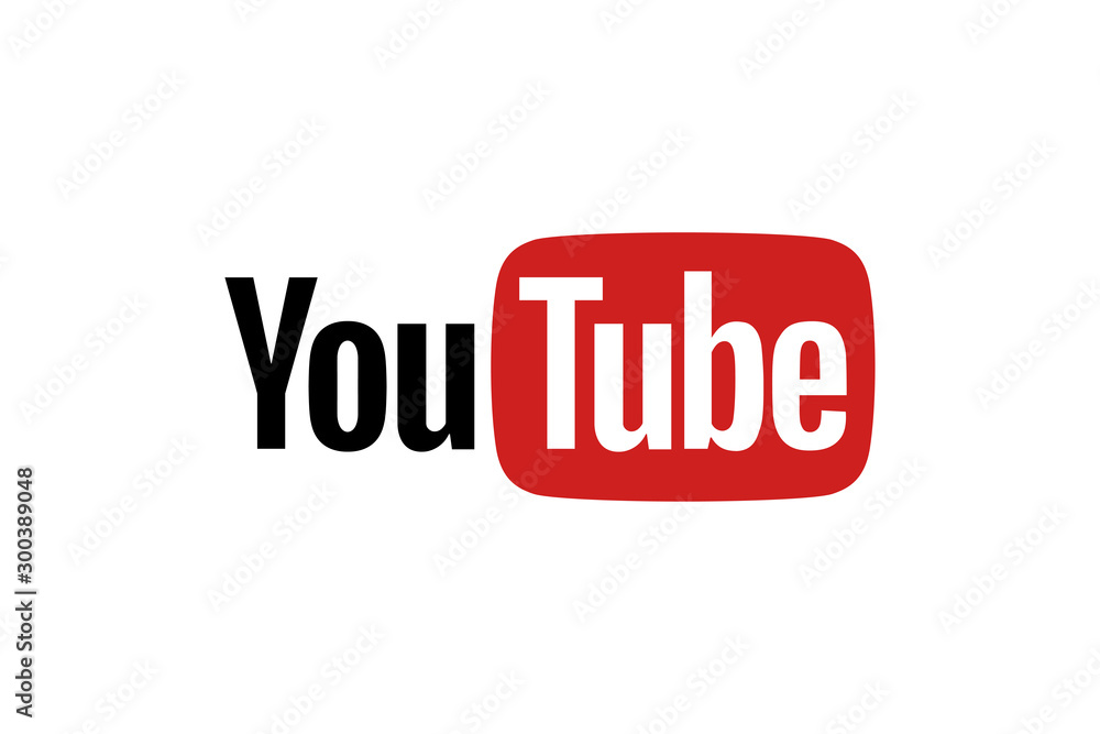 Youtube logo on a white background Stock Vector | Adobe Stock