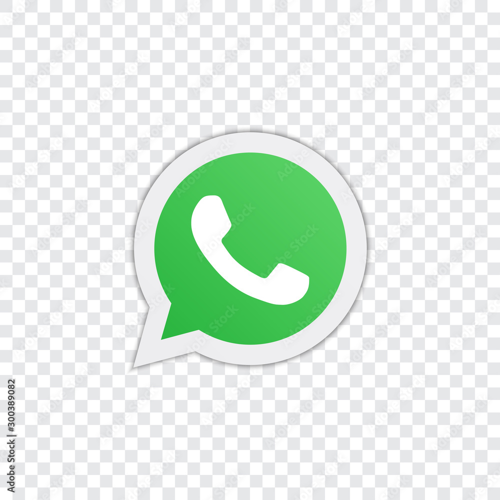 Whatsapp logo on a transparent background Stock-Vektorgrafik | Adobe Stock