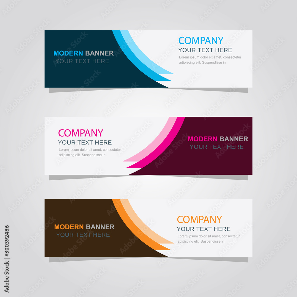Set of banner background, modern template design Set of banner background, modern template design